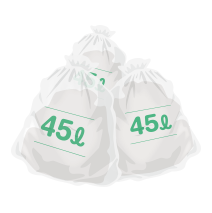 45Lゴミ袋3袋